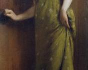 皮埃尔卡列尔贝劳斯 - Elegant Woman In A Green Dress